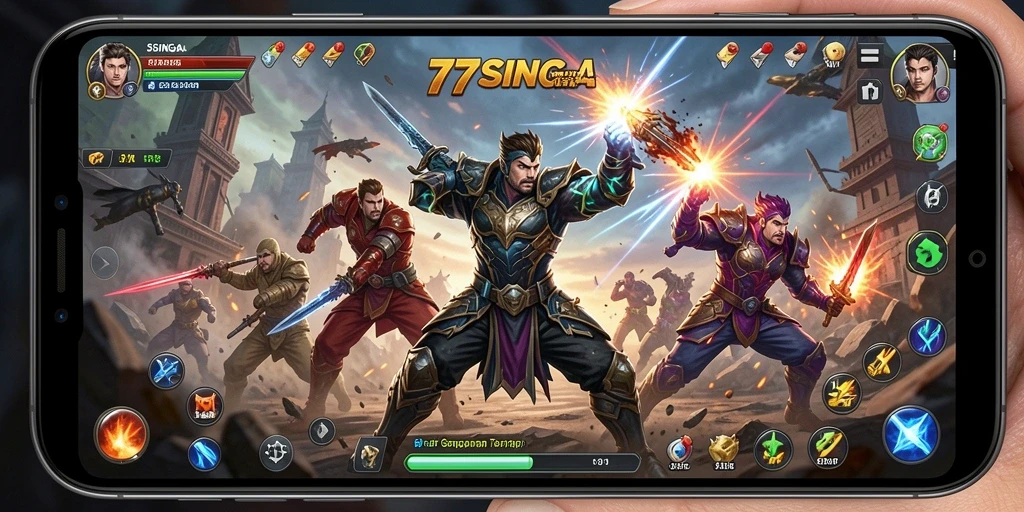 Gameplay seru dengan pertarungan karakter unik di 77SINGA.