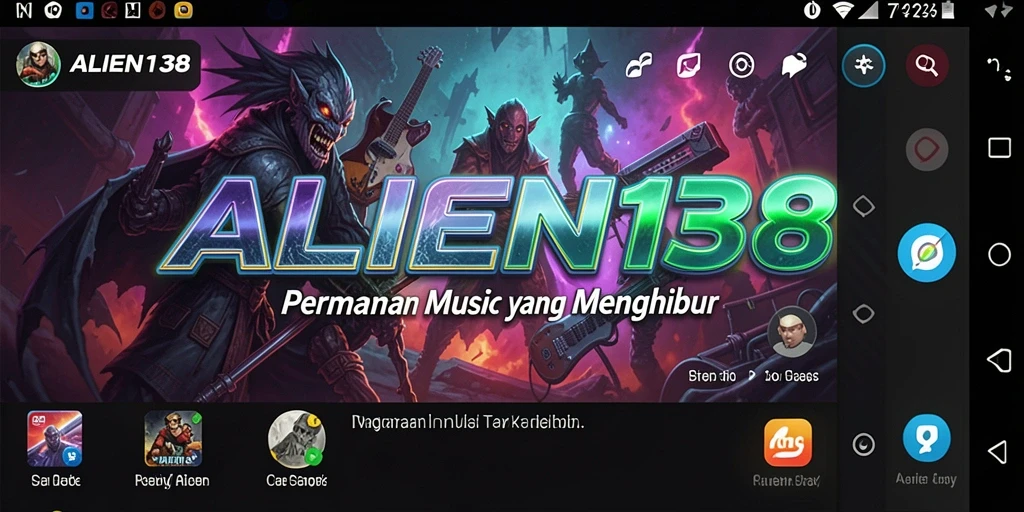 Tampilan gameplay yang menarik dalam ALIEN138 dengan musik menyenangkan.