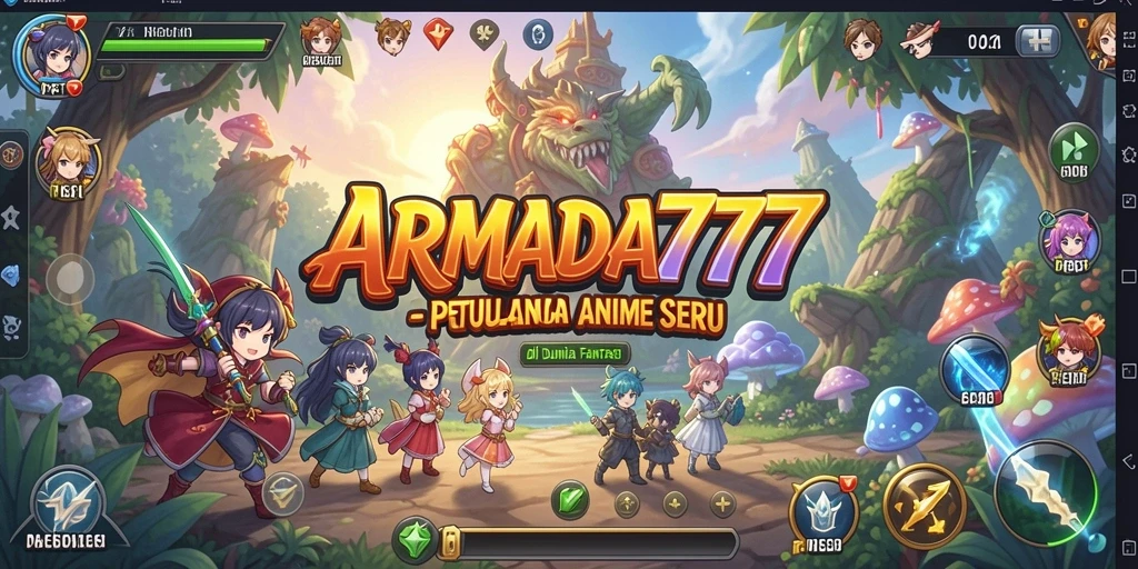 Gameplay seru ARMADA777 dengan karakter anime yang menarik.