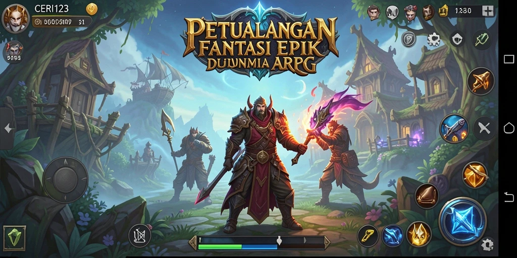 Tangkapan layar CERI123 menampilkan aksi pertarungan seru dalam dunia ARPG.