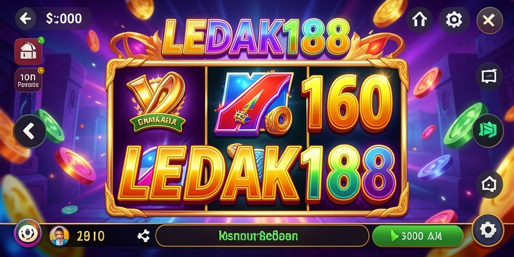 Tampilan menarik gameplay Slot LEDAK188 yang menghibur.