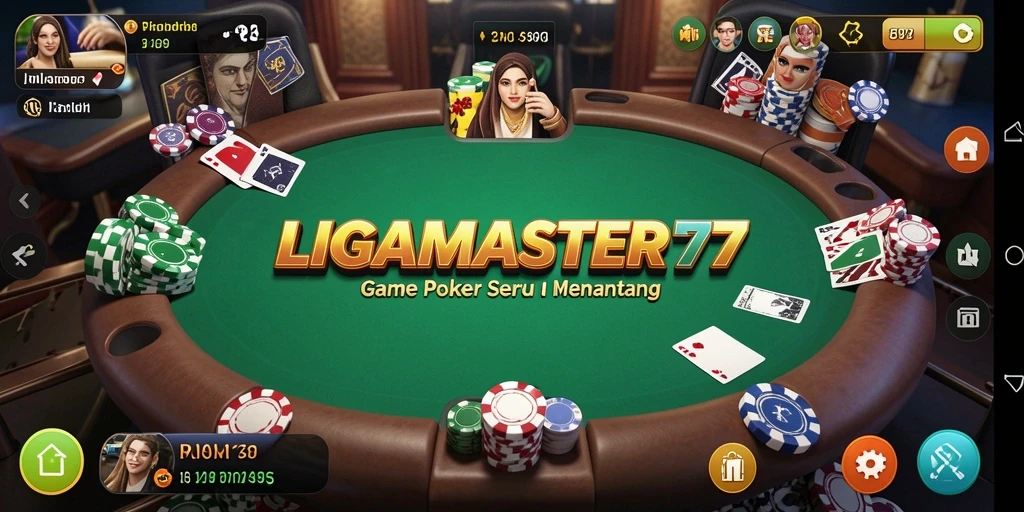 Tampilan gameplay seru dan interaktif di LIGAMASTER77.