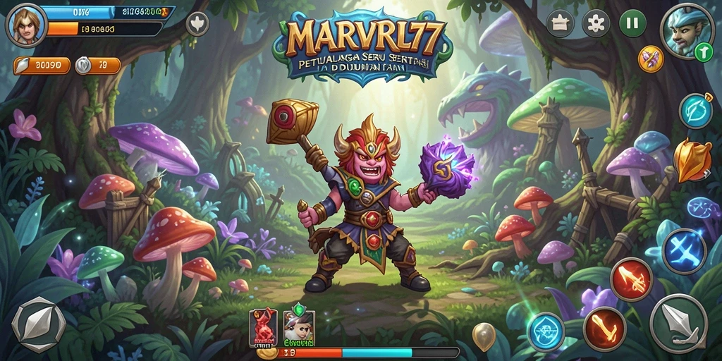 Tampilan menarik dari gameplay petualangan di MARVRL77.