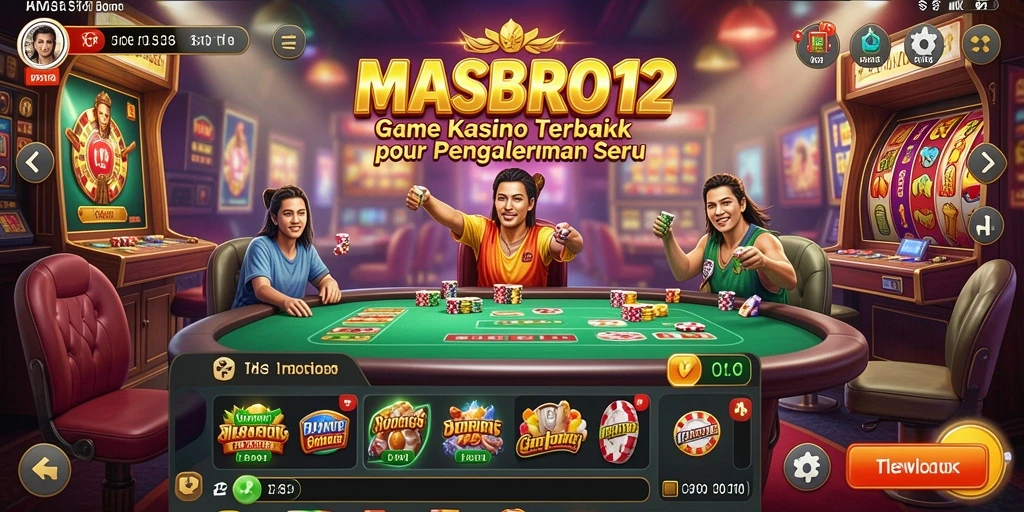 Tampilan gameplay kasino yang seru dan menarik di MASBRO12.