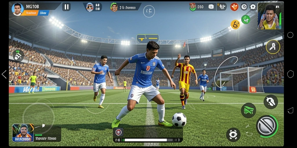 Tampilan antarmuka gameplay MG108 yang menarik dan dinamis.