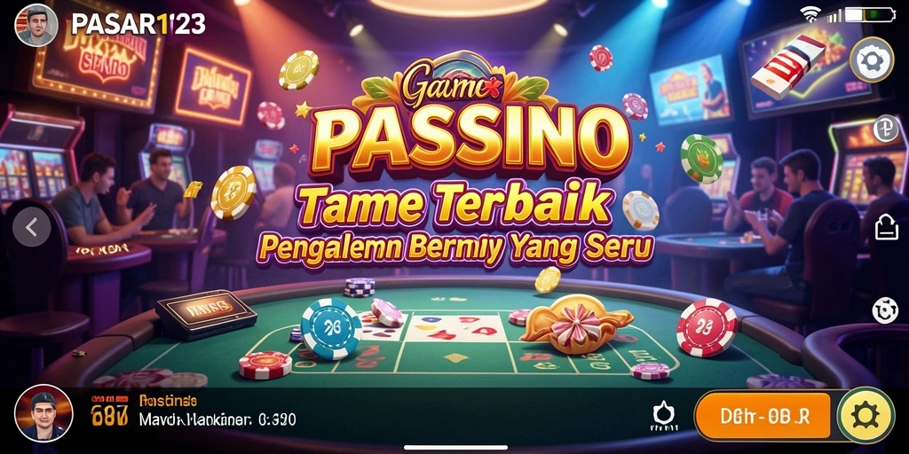 Tampilan utama PASAR123 dengan gameplay kasino yang dinamis.