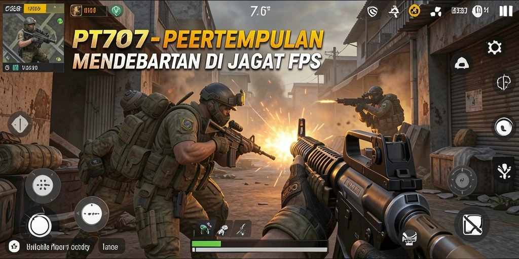 Tampilan gameplay PT707 yang penuh aksi mendebarkan.