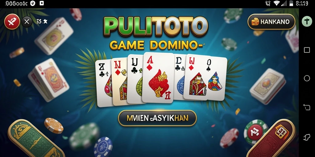 Screenshot gameplay PULITOTO yang menampilkan pertarungan Domino yang seru.
