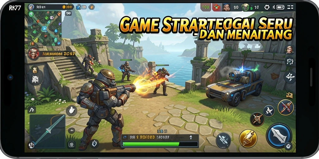 Tampilan gameplay RK77 yang mendebarkan dalam pertempuran strategis.