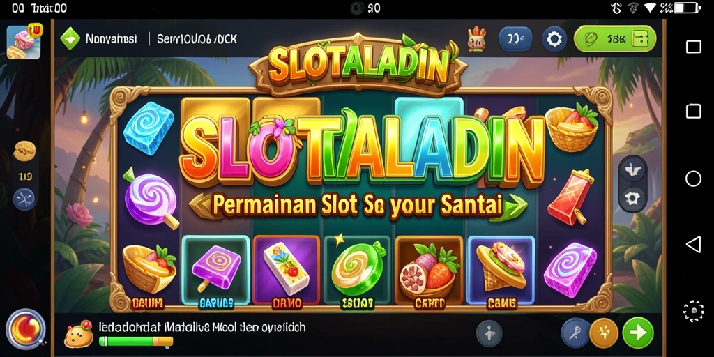 Screenshot gameplay SLOTALADIN yang seru dan penuh warna.